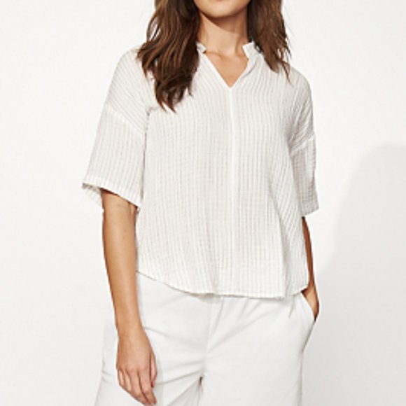 Eileen Fisher Tops - EILLEN FISHER striped organic top Sz S